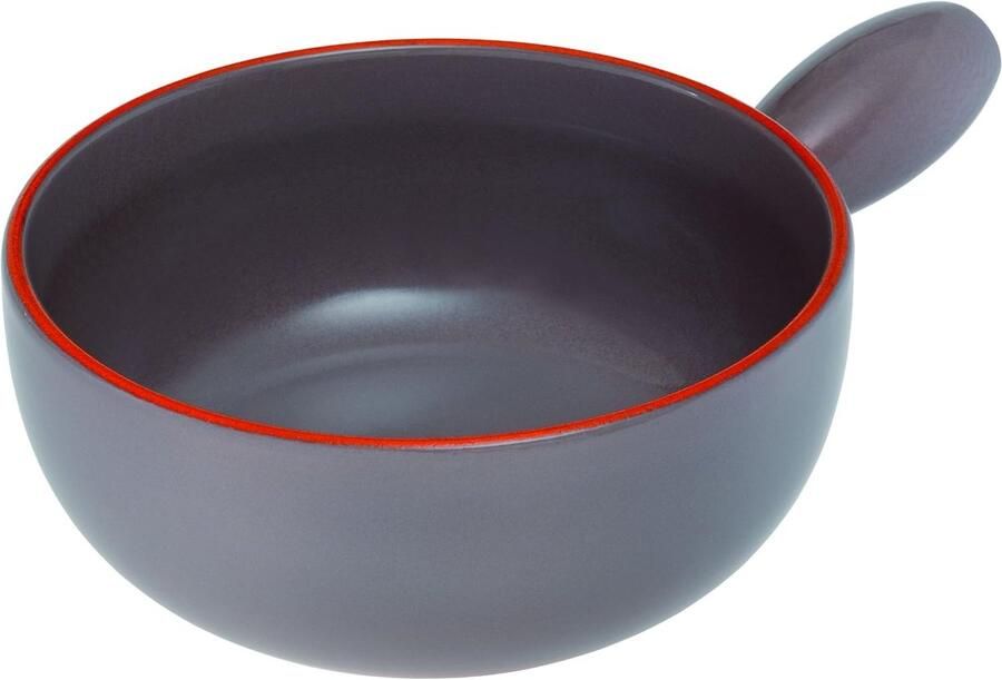 Kaasfondue Pan Fondue Caquelon Gezellige Avonden Vaatwasmachinebestendig Ø 22cm Grijs Rand