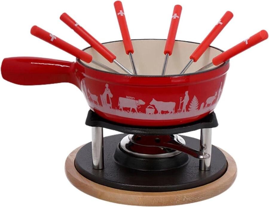 Kaasfondue Set Zwitserse Fondue Gezellig Tafelen Traditionele Look 2 Liter Niet gespecificeerd