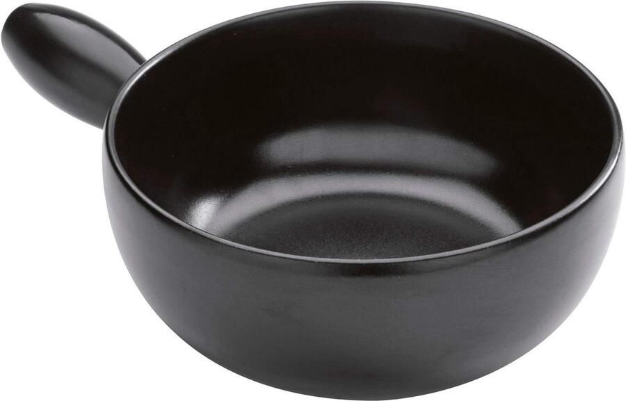 Kaasfonduepan Fondue Caquelon Gezellig Tafelen Handgemaakt in Italië 23 cm Zwart