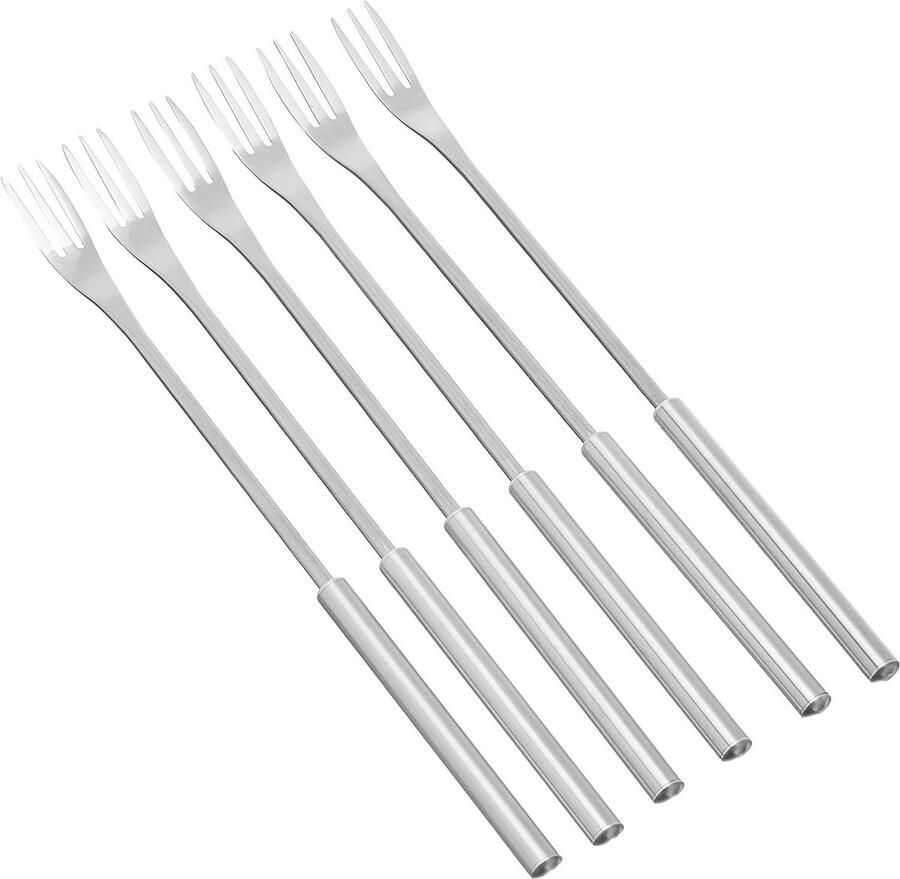 Kaasfonduevorken Set van 6 RVS 26 5 x 1 5 cm Perfect voor Fondue Avonden
