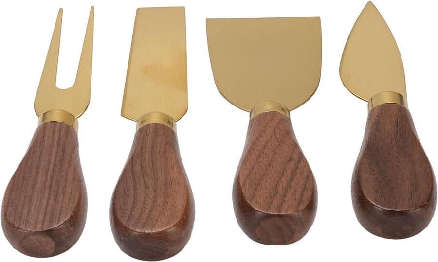 Kaasgereedschap Set Kaasmes Vork Schaaf Kaas Serveren Snijden Roestvrij Staal Hout