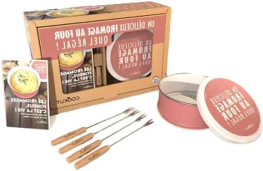 Kaaskoker Oven Kaas Smelten Aperitief Maken Geëmailleerde Stalen Koker 1 Set Roze