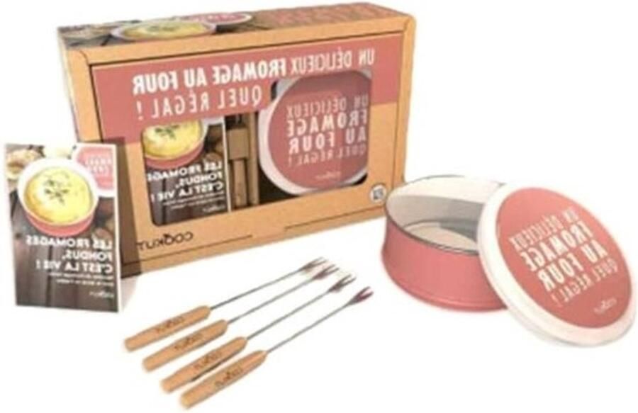 Kaaskoker voor de oven Kaas smelten Aperitief bereiden Geëmailleerde stalen koker 1 Set Roze