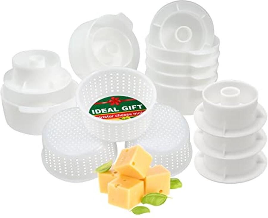 Kaasmakerij Set Kaas Vormen Zelf Kaas Maken Complete Set 9 Delig Wit