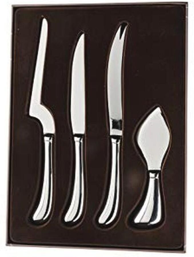 Kaasmes Set 4-delig Roestvrij Staal Elegant Design