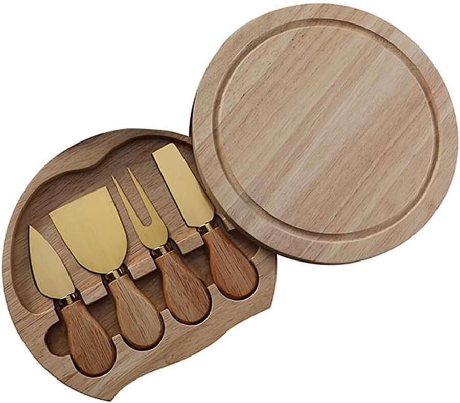 Kaasmes Set Kaasgereedschap Keuken Kaas Serveren Roestvrij Staal 23 x 22 x 4 cm Goud