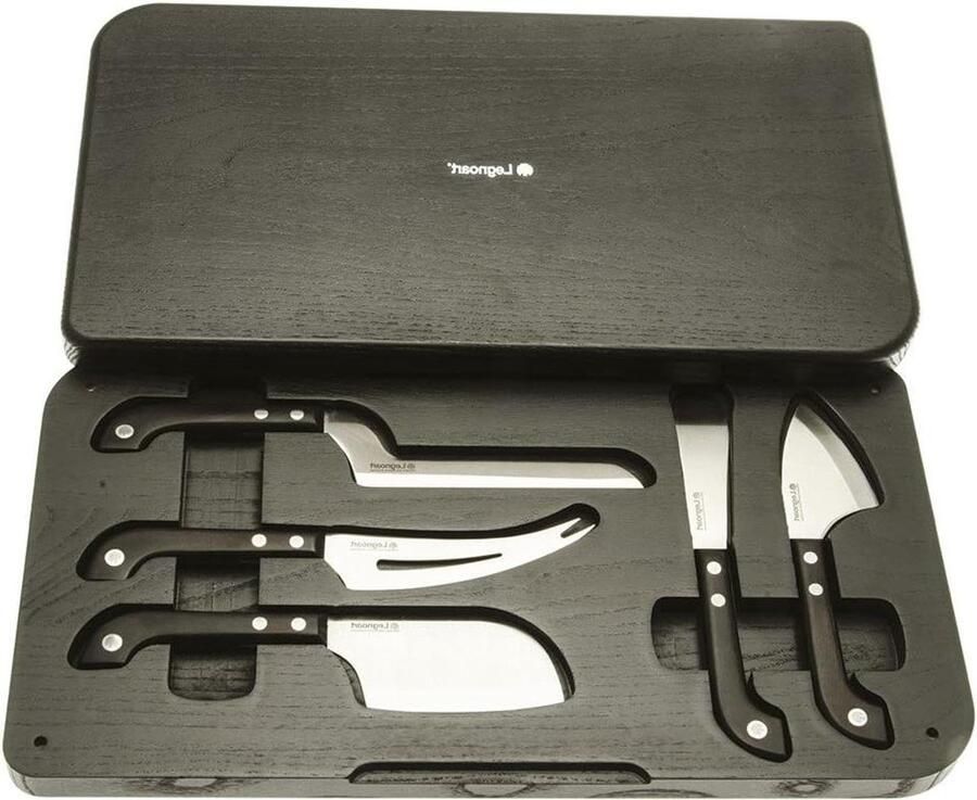 Kaasmessenset Kaasmes set Kaas Serveren Japanse Staal 390 x 210 x 45 mm Hout