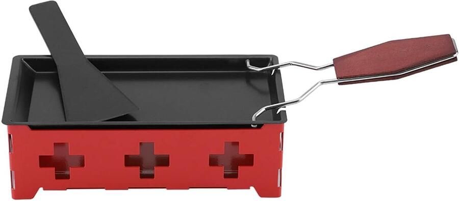 Kaasraclette Set Draagbare Smelter Kaas Smelten Kaarsverwarming 20 x 10 cm Rood