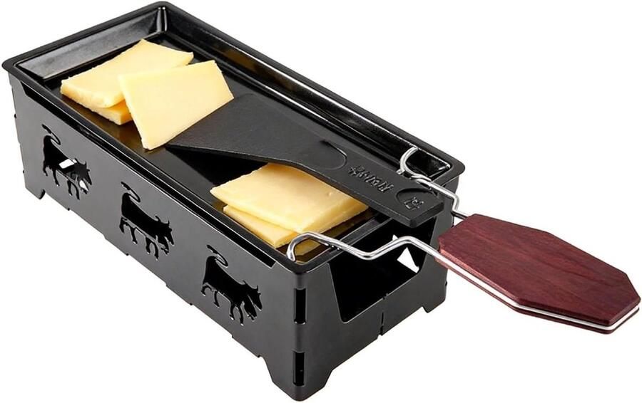 Kaassmelter Raclettes Grill Mini Raclettes Set Hittebestendig Stevige Non-stick Houten Handvat voor Keuken Restaurant
