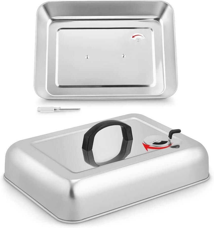 Kaassmeltkoepels Grill deksels Lekkere maaltijden Verstelbare ventilatie 2-pack Zilver