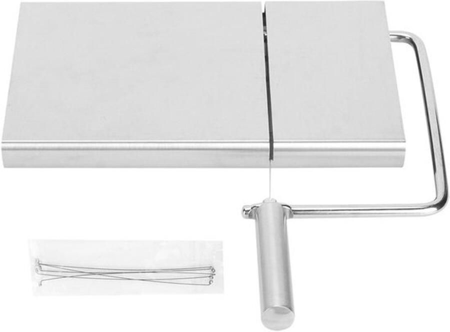 Kaassnijder Botersnijder Snijmachine Keuken Voedsel Bereiden Roestvrij Staal 25 x 25 x 3 cm Zilverkleurig