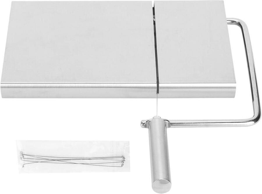 Kaassnijder Botersnijder Snijmachine Keuken Voedsel Bereiden Roestvrij Staal 25 x 25 x 3 cm Zilverkleurig