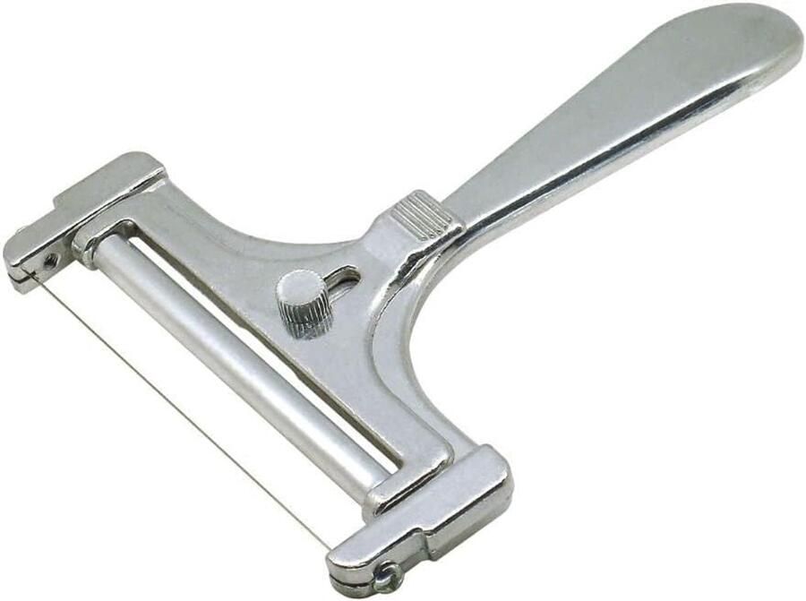 Kaassnijder met rollen en snijdraad Snijder aluminium en roestvrij staal grijs -15 cm