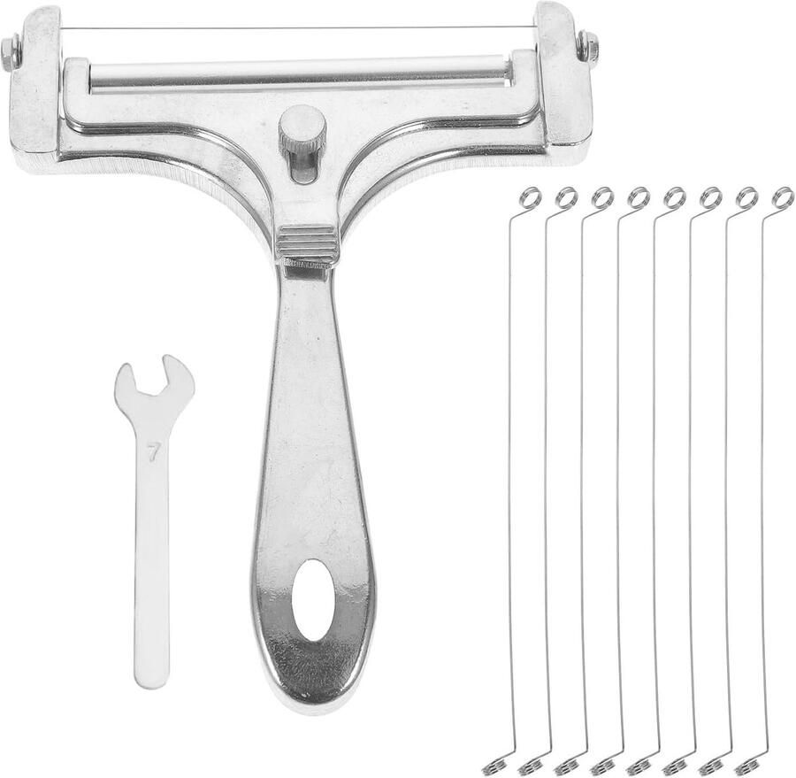 Kaassnijder Set Draad Snijder Keuken Gebruik Vervangende Draden 15 cm Zilver