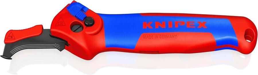 Kabelmes Mantelstripper Kabels Strippen Ratelfunctie & Glijdende Schoen 146 mm Rood Blauw