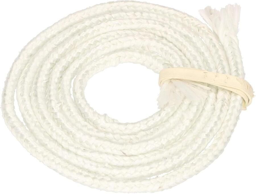 Kachel afdichtingskoord Oven reparatie tape Haard onderhoud Hittebestendig glasvezel 6mm x 2m Wit