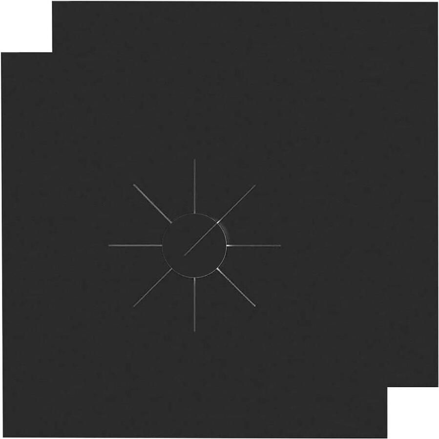 Kachel Brander Covers Fornuis Beschermers Keuken Schoon Houden Herbruikbaar Non-Stick 27 x 27 cm Zwart