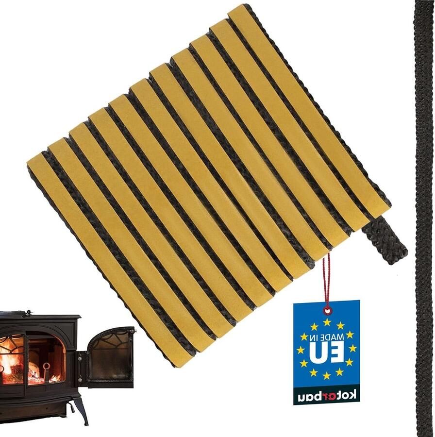 Kachel Dichtingstape Vuurvaste Tape Oven Hittebestendig Afdichten Zelfklevende Glasvezel 2.5 meter Zwart