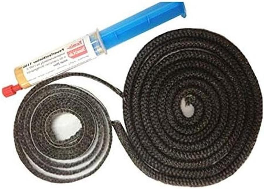 Kachel Ruitafdichting Set Oven Deur Koord Kachel Onderhoud Glasvezel Met Lijm 20 ml Lijm Zwart