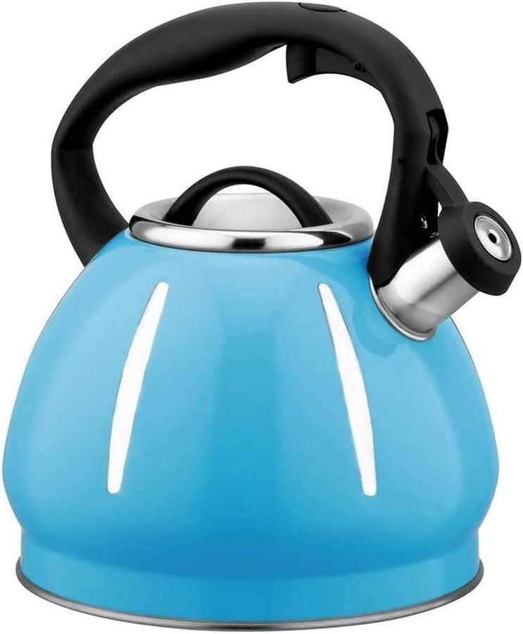 Kachel Top Waterkoker Fluitketel Theepot Water Koken Automatisch Fluitapparaat 3 Liter Blauw