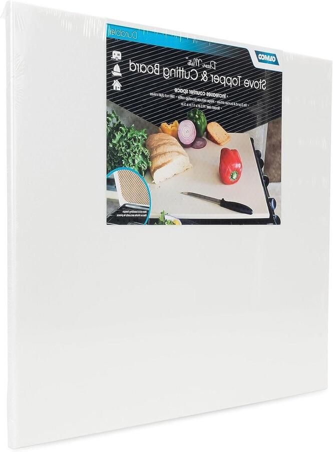 Kachel Topper Kookplaat Deksel Extra Aanrechtruimte Antislip Achterkant 17 x 19.5 Wit