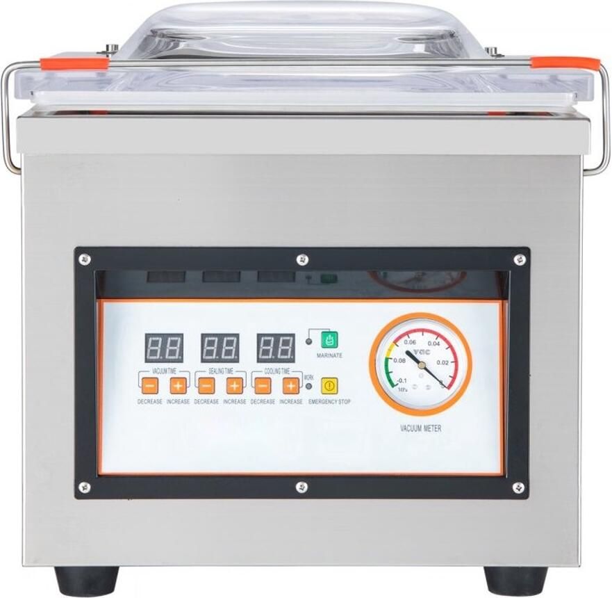 Kammervakuumierer Vakuumiergerät 320 W Leistung 32 cm Versiegelungslänge Für feuchte Lebensmittel Fleisch & Marinieren Kompakte Größe Haushalt & Gewerbe