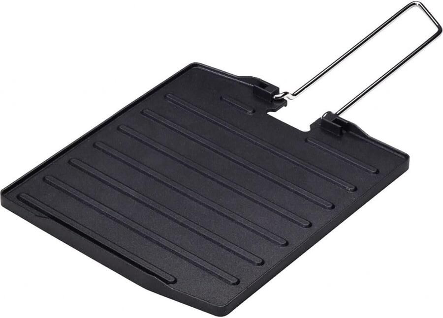 Kampeer Grillplaat Buiten Koken Outdoor Maaltijden Antiaanbaklaag Rechthoekig Aluminium Zwart