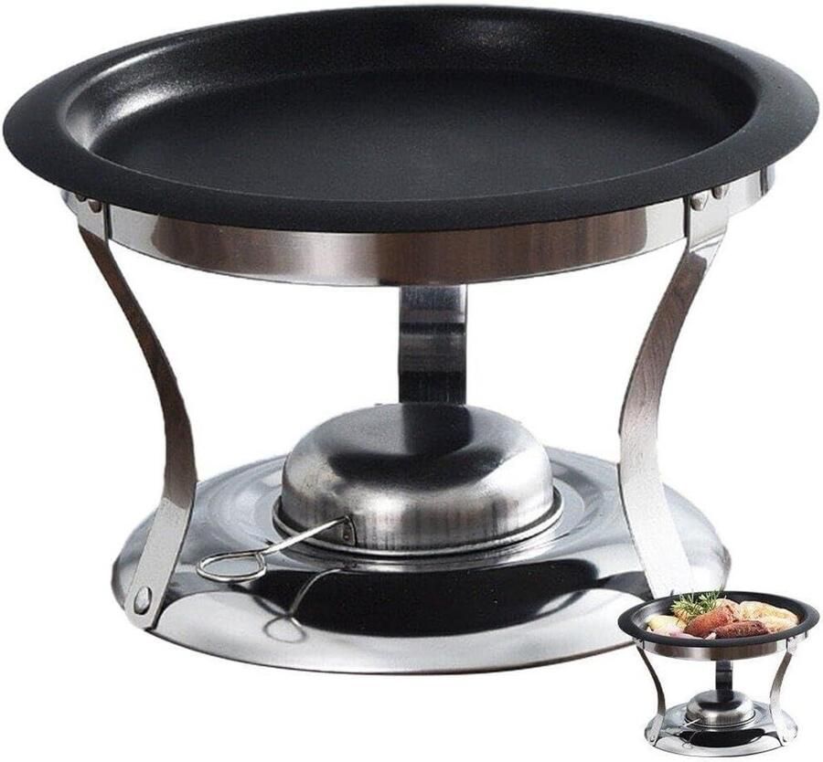 Kampvuur Grill Buiten Koken Kamperen Picknick Roestbestendig Ontwerp 26x13.5x17.5cm Zilver Zwart