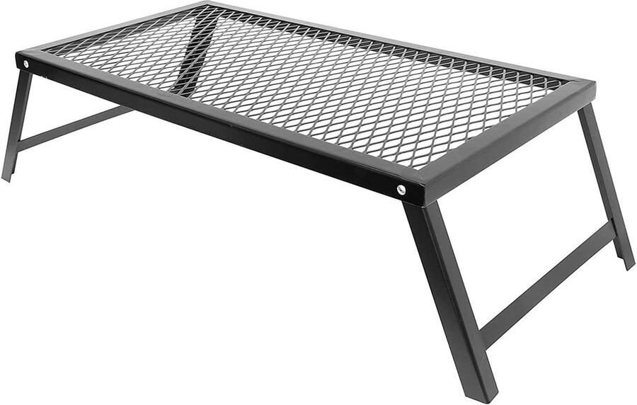 Kampvuur Grill Buiten Koken Kamperen Picknicken Draagbaar Opvouwbaar 2000 Gram Zwart