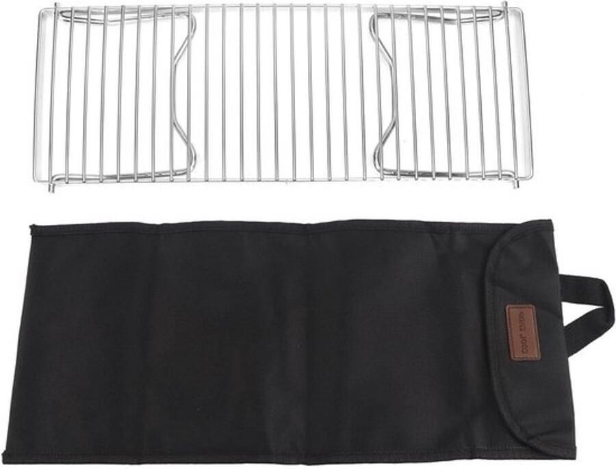 Kampvuur Grill Opvouwbaar Rooster Buiten Koken Roestvrij Staal 44 x 16 cm Zilver
