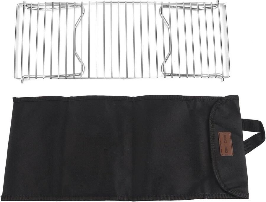 Kampvuur Grill Opvouwbaar Rooster Buiten Koken Roestvrij Staal 44 x 16 cm Zilver
