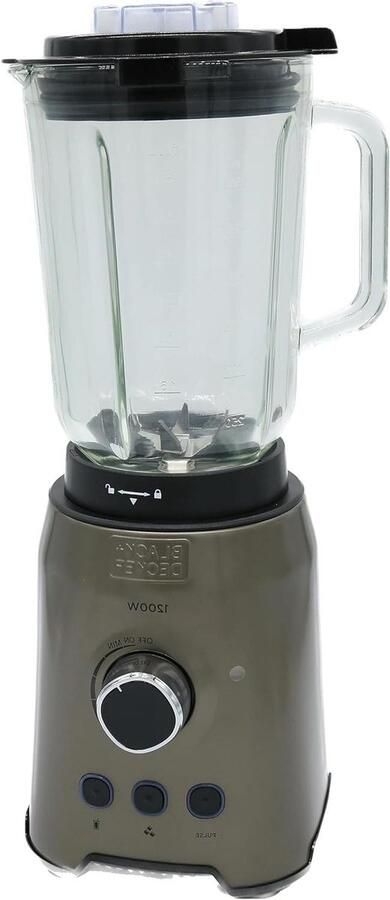 Kanmixer 1200W Blender Krachtig Smoothies Maken Roestvrij Stalen Messen 15 Liter Grijs