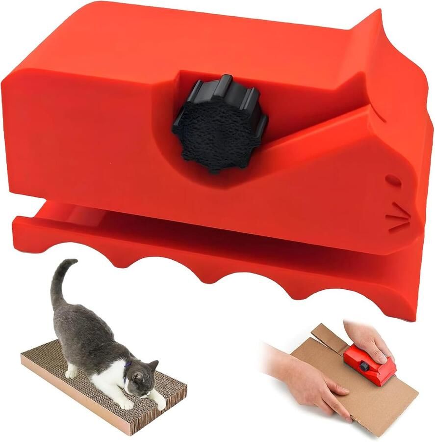 Kartonnen Snijder voor Katten Rood Huls met Mes Veilig en Duurzaam Precisie Snijden ShopVlot