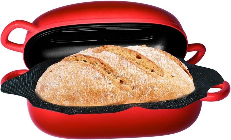 Kastijzeren Dutch Oven 2.5 Liter met Antiaanbaklaag – Broodbakvorm met Deksel voor Huisgebakken Brood