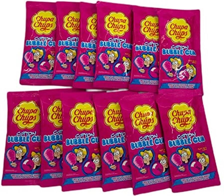 Katoen Suikerspin Bubble Gum Tutti Frutti 11 x 12G