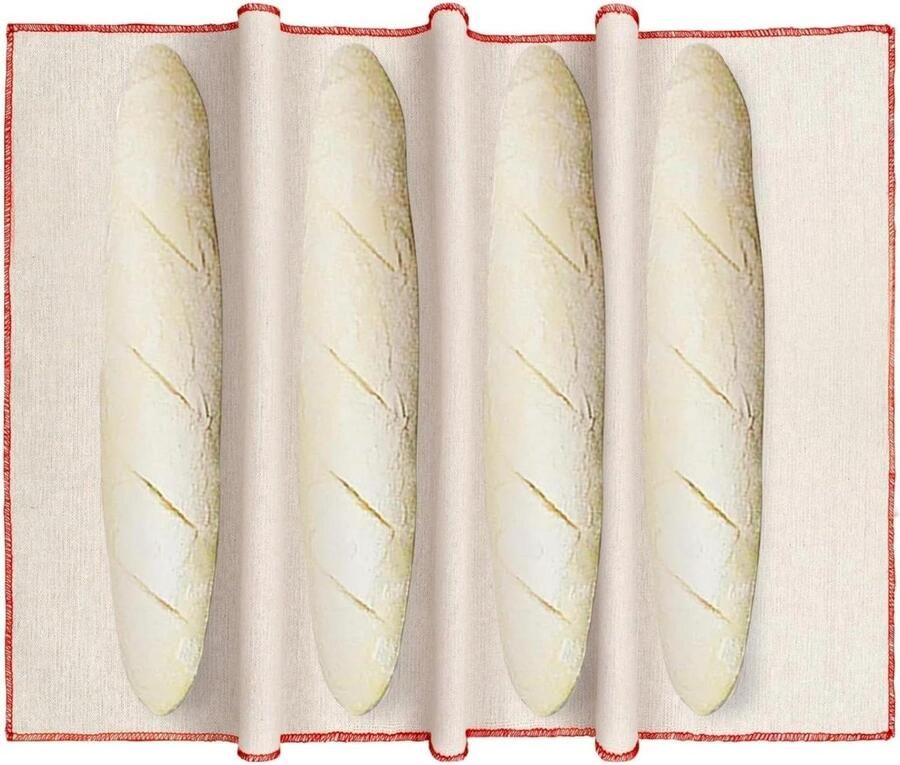 Katoenen Deegmat Brooddoek Rijstdoek Zelf Brood Bakken Anti-aanbakstof 35 x 60 cm Beige