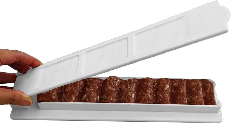 Kebab Maker Grill Vleesvorm Pers Perfecte Spies Maken Duurzaam Materiaal 29 cm Wit