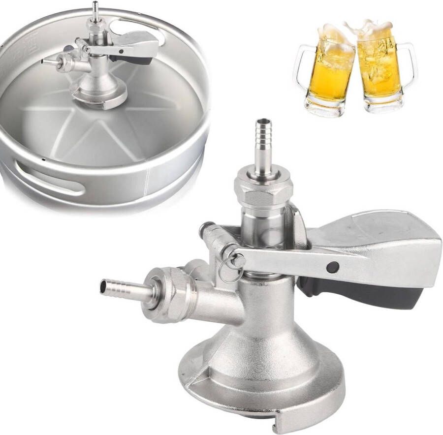 Keg Coupler G5 8 A Type RVS Bier Tap Dispenser met Veiligheid Drukventiel voor Thuis Brouwsysteem