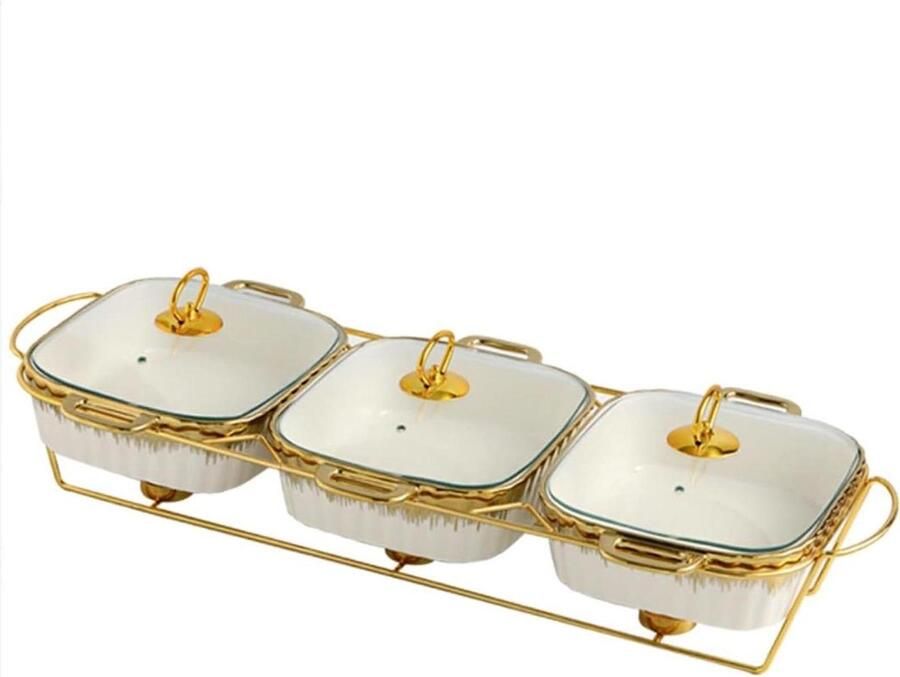 Keramiek Chafing Dish Buffet Set Marmeren Afwerking Chafing Schotel Chafer en Buffet Warmer Set Voor Buffet Bruiloften Banketten Catering Evenementen Groen