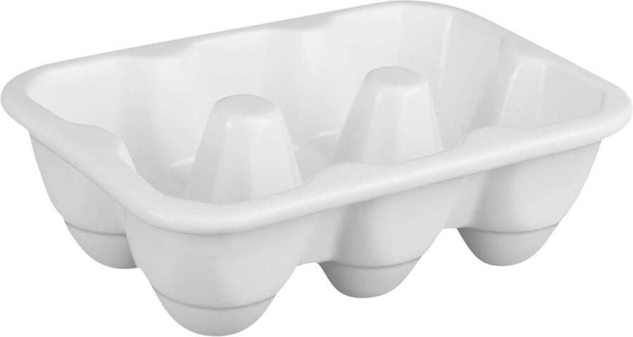 Keramisch Eierrekje Sieraden Houder Eieren Opbergen 6 Roosters 16.5 x 11 x 5 cm Wit