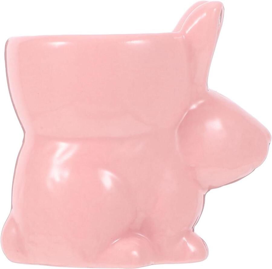 Keramisch Konijn Eierdopje Paashaas Eierhouder Ontbijt Decoratie Uniek Konijnen Design 7.2x6.8x5.1 cm Roze