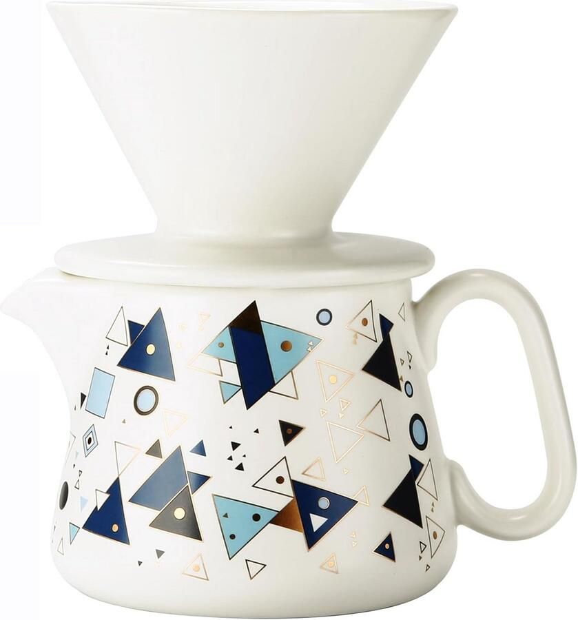 Keramisch Pour Over Koffiezetapparaat Set met 100 Filters en 450ml Server