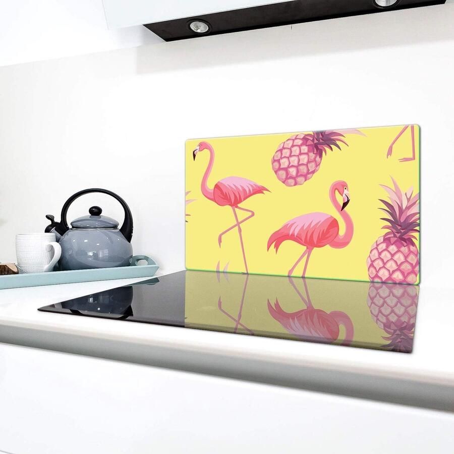 Keramische Afdekking Glasplaat Fornuis Extra Werkruimte Krasbestendig Gehard Glas 90 x 52 cm Decoratief