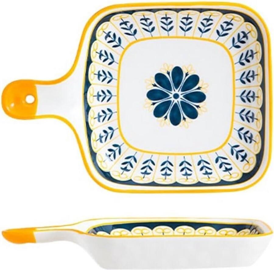 Keramische Bakplaat Schotelplaat Dinerplaat Ovenschotel Bakken Glad Glazuur 22.5x16x3cm One Color