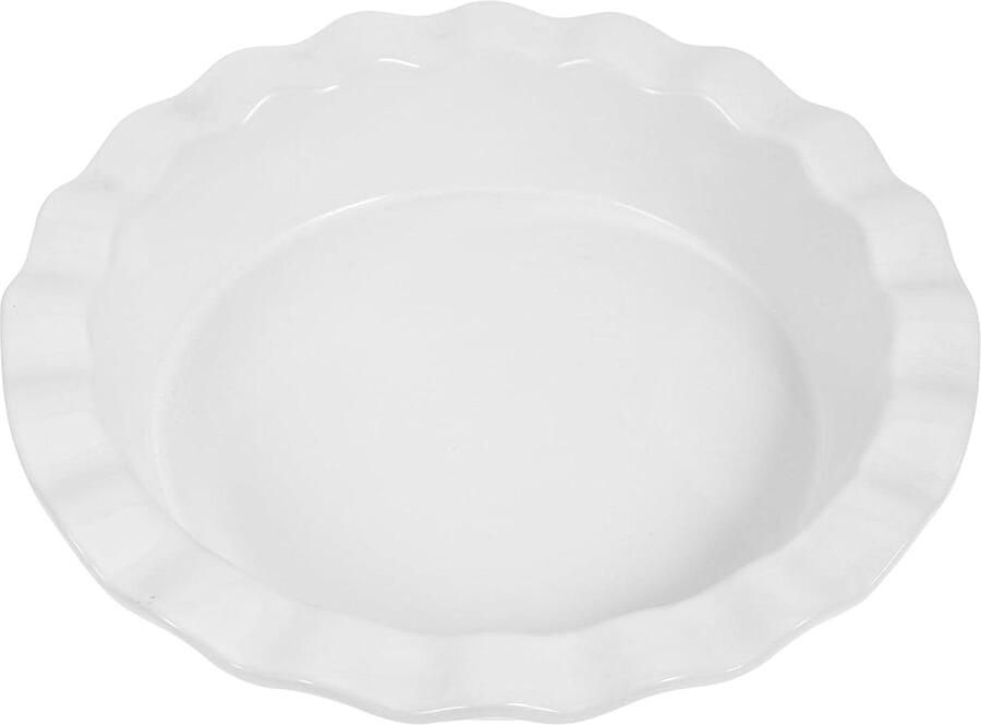 Keramische Bakplaat Taartvorm Pizzapan Lekker Bakken Antiaanbaklaag 22 cm Rond Wit - Foto 1