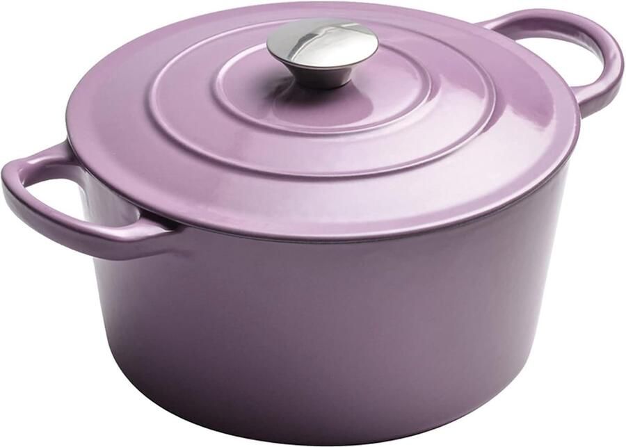 Keramische Braadpan Gietijzeren Pan Stoofpan Koken en Serveren Egaliseert Warmte 23 cm Gekleurd