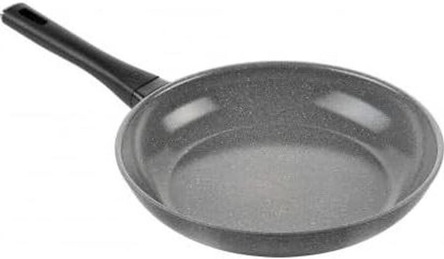 Keramische Braadpan Gietijzeren Pan Vetarm Braden Titanium Versterkte Coating 28 cm Grijs