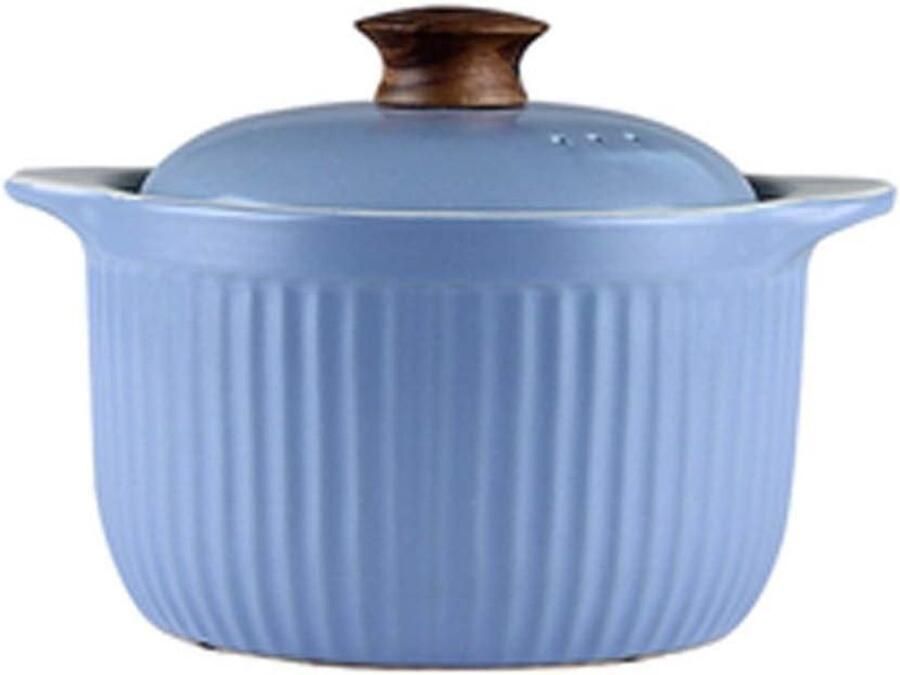Keramische Braadpan Soeppan Stoofpan Langzaam Koken Hittebestendig Klei 1.8 liter E