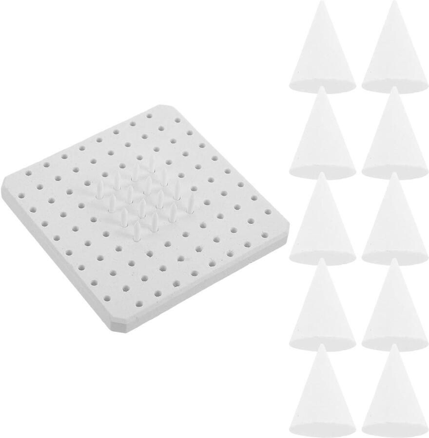 Keramische Brandmat Oven Onderlegger Pottenbakkerij Bakken Hoge Temperatuur Bestendig 10 x 10 cm Wit