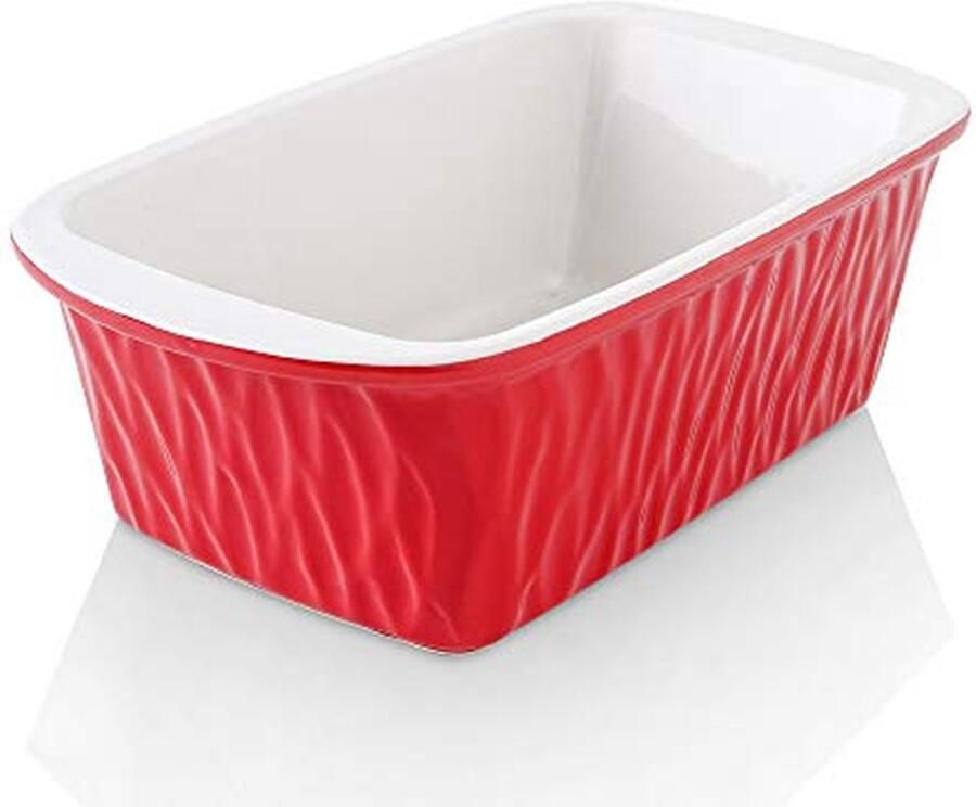 Keramische broodpan Bakvorm brood bakken Hoge temperatuur bestendig 23 x 15 cm Rood